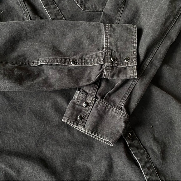 VTG G-Star 3D Black Heavyweight Denim Button Up Fitted Shirt - Picture 3 of 11